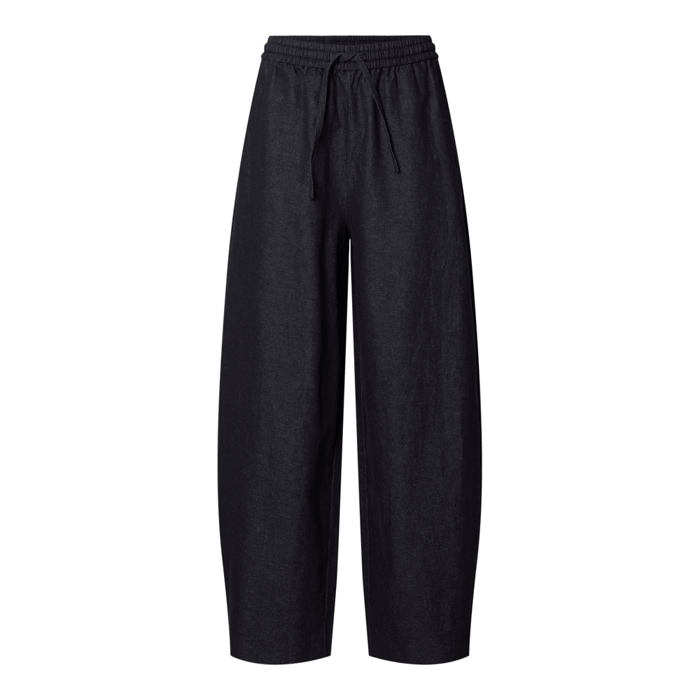 Selected Femme Loose Barrel Linen Trousers
